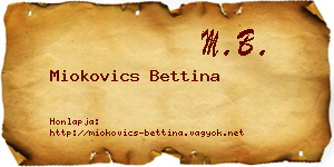 Miokovics Bettina névjegykártya